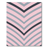Blush Pink Chevron Gray Area Rug