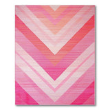 Vibrant Pink Chevron Geometric Area Rug