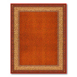 Geometric Modern Bold Orange Leopard Print Area Rug