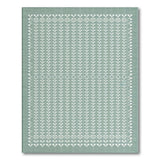 Teal Geometric Leaf Area Rug