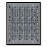 Black White Ornate Heritage Area Rug