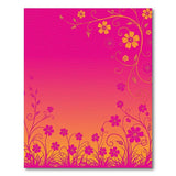Vibrant Pink Floral Gradient Area Rug