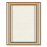 Layered Beige Border Geometric Area Rug