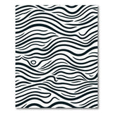 Wavy Zebra Stripe Black White Abstract Area Area Rug