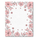 Delicate Pink Blossom Border Area Rug