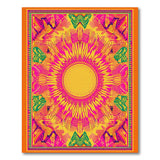 Vibrant Sunburst Heritage Tribal Area Rug