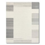 Modern Beige Grid Stripe Area Rug