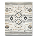 Beige Southwestern Geometric Tribal Area Rug