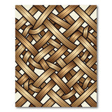 Geometric Modern Beige Woven Basket Weave Area Rug