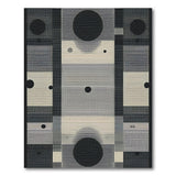 Geometric Black White Modern Area Rug