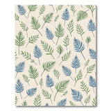 Multi-color and Patterns Teal Green Palm Leaf Coastal Area Rug