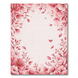 Blush Pink Peony Floral Area Rug with Butterfly