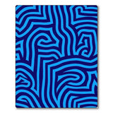 Geometric Modern Navy Blue Abstract Wave Area Rug