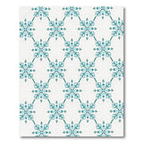 Blue and Teal Teal Snowflake Geometric Area Rug