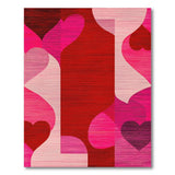 Bold Overlapping Hearts Geometric Area Rug