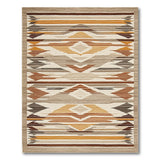 Tan Rust Geometric Southwestern Area Rug