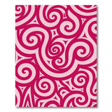 Pink Swirling Tribal Area Rug