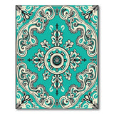 Ornate Teal Persian Area Rug
