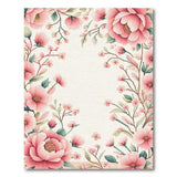 Blush Peony Floral Area Rug