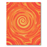 Swirling Vortex Orange Abstract Area Rug