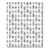 Modern Grey Geometric Pixel Square Rug
