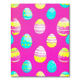 Playful Easter Egg Scatter Pink Area Rug