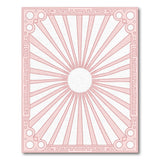 Pink Sunburst Geometric Area Rug