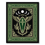 Winged Coffin Lunar Phases Gothic Area Rug