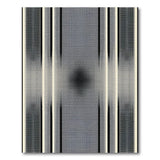 Black White Geometric Halftone Stripe Rug
