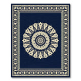 Ornate Navy Mandala Area Rug
