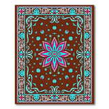 Vibrant Pink Lotus Medallion Persian Rug