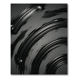 Abstract Black Swirl Brushstroke Area Rug