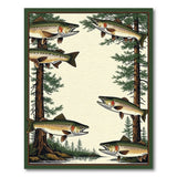 Leaping Trout Forest Area Rug