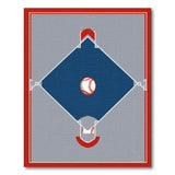 Baseball Diamond Field Area Rug