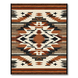 Southwestern Geometric Area Rug Rust Brown Tan