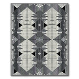 Grey Geometric Diamond Southwestern Rug