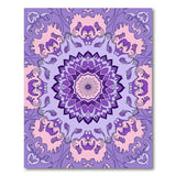 Purple Mandala Floral Floral Vintage Area Rug