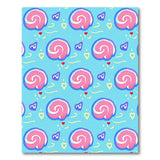 Whimsical Pink Seashell Cartoon Area Rug