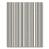 ODIKA Modern Striped Machine Washable Low Pile Area Rug - Black & Cream