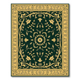 Traditional Persian Emerald Green Gold Ornate Floral Area Rug