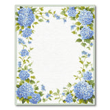 Blue and Teal Blue Hydrangea Floral Vintage Area Rug