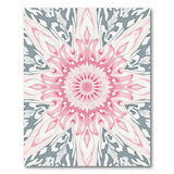 Floral Vintage Blush Pink Mandala Floral Area Rug