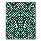 Geometric Modern Green Intricate Green Maze Geometric Area Rug