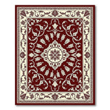 Red Opulent Red Persian Floral Area Rug