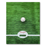 Baseball Field Grass Area Rug with Pitcher's Mound