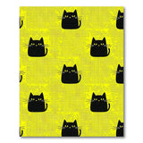 Playful Black Cats Yellow Polka Dot Area Rug