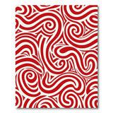 Bold Red Swirl Tribal Area Rug
