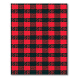 Rustic Red Black Buffalo Check Area Rug