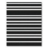 Bold Black White Horizontal Striped Area Rug