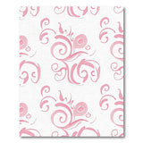 Pink Floral Swirl Area Rug